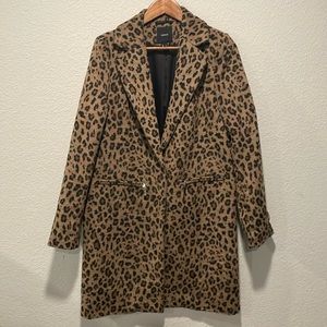 Forever21 Cheetah Coat Size Large